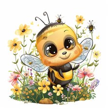 Source of cross stitch pattern: Cute Spring Animals - Bee