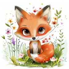 Cross stitch pattern: Cute Spring Animals - Fox