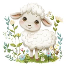 Cross stitch pattern: Cute Spring Animals - Lamb