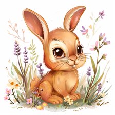 Cross stitch pattern: Cute Spring Animals - Rabbit