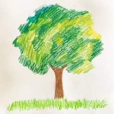 Cross stitch pattern: Child's Drawing of a Tree