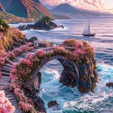 Cross stitch pattern: цветы у моря