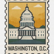 Cross stitch pattern: 80x120 stitches, DMC, 30 colors, Diffusion: 0% washington