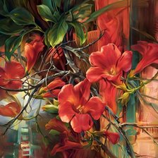 Cross stitch pattern: Abstract Flowers