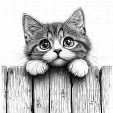 Cross stitch pattern: Рисунок с котом