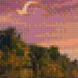 Preview of cross stitch pattern: A serene tropical beach with crystal clear turquoise water