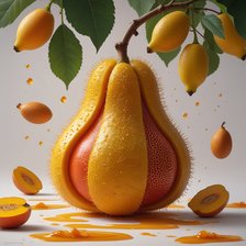 Cross stitch pattern: eksperimen perkawinan silang antara buah pepaya dan pisang