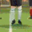Preview of cross stitch pattern: the mini soccer sports team between the red onion school and the