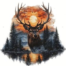 Cross stitch pattern: Big Buck
