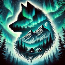 Cross stitch pattern: Wolf