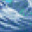 Preview of cross stitch pattern: Blue leaf