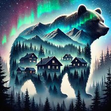 Cross stitch pattern: Blue bear