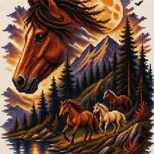Cross stitch pattern: Horses