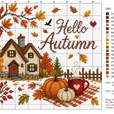 Cross stitch pattern: Hello Autumn